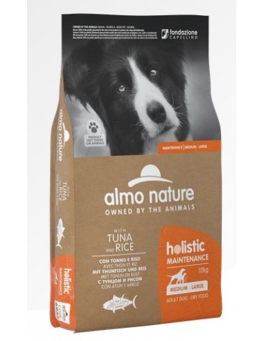 Almo Nature Dog - Holistic Maintenance - Medium/Large - Adult - con Tonno & Riso - 12 Kg