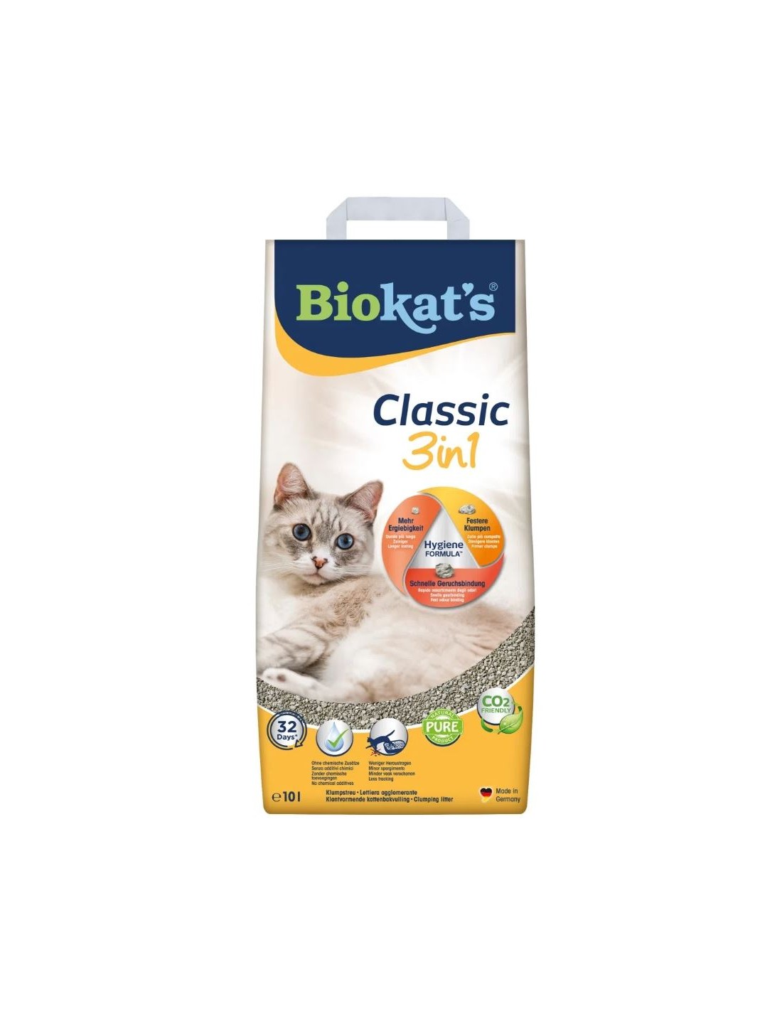 Biokat's Classic 3in1 - Lettiera per Gatti in Bentonite - 10 Lt